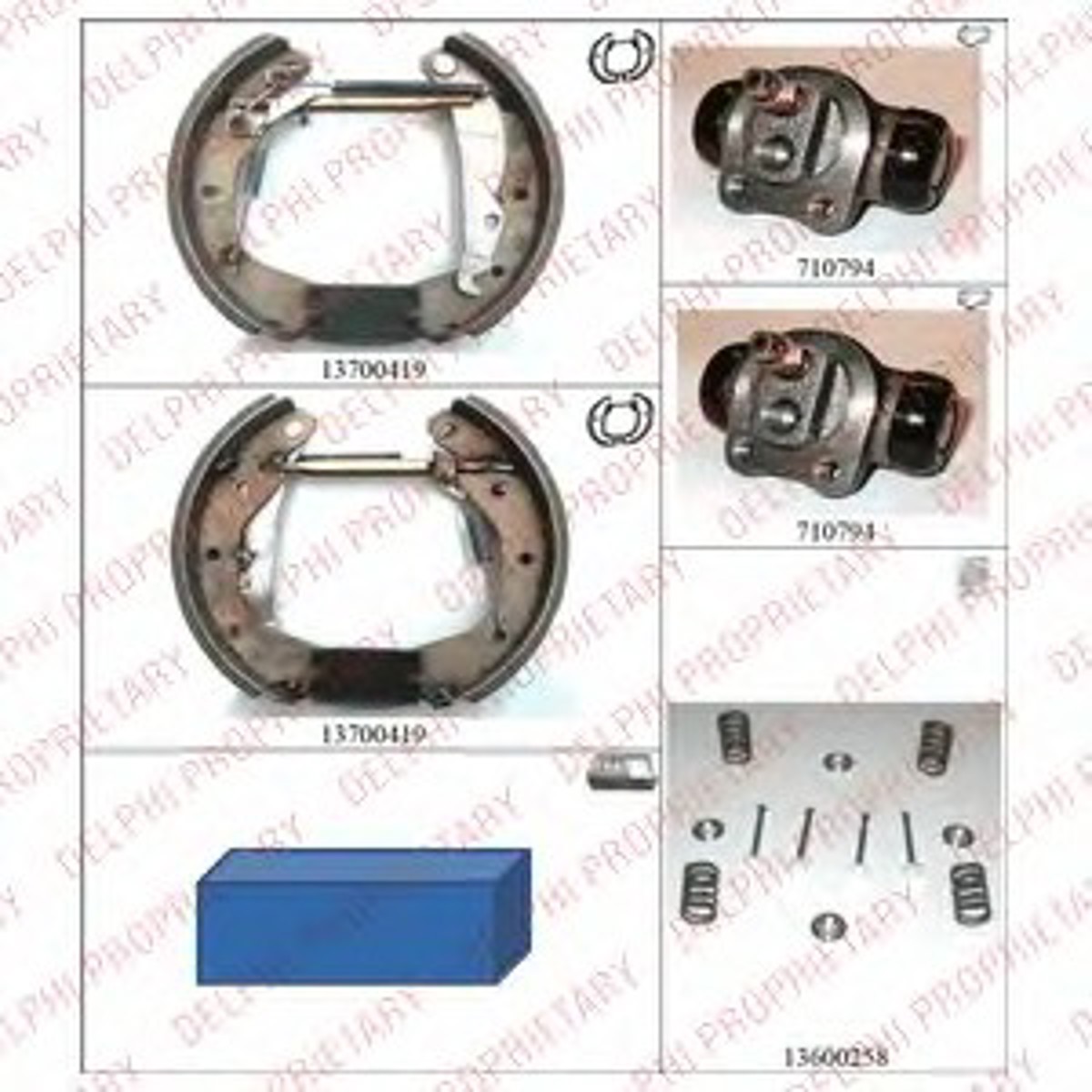 Комплект тормозных колодок DELPHI KP749