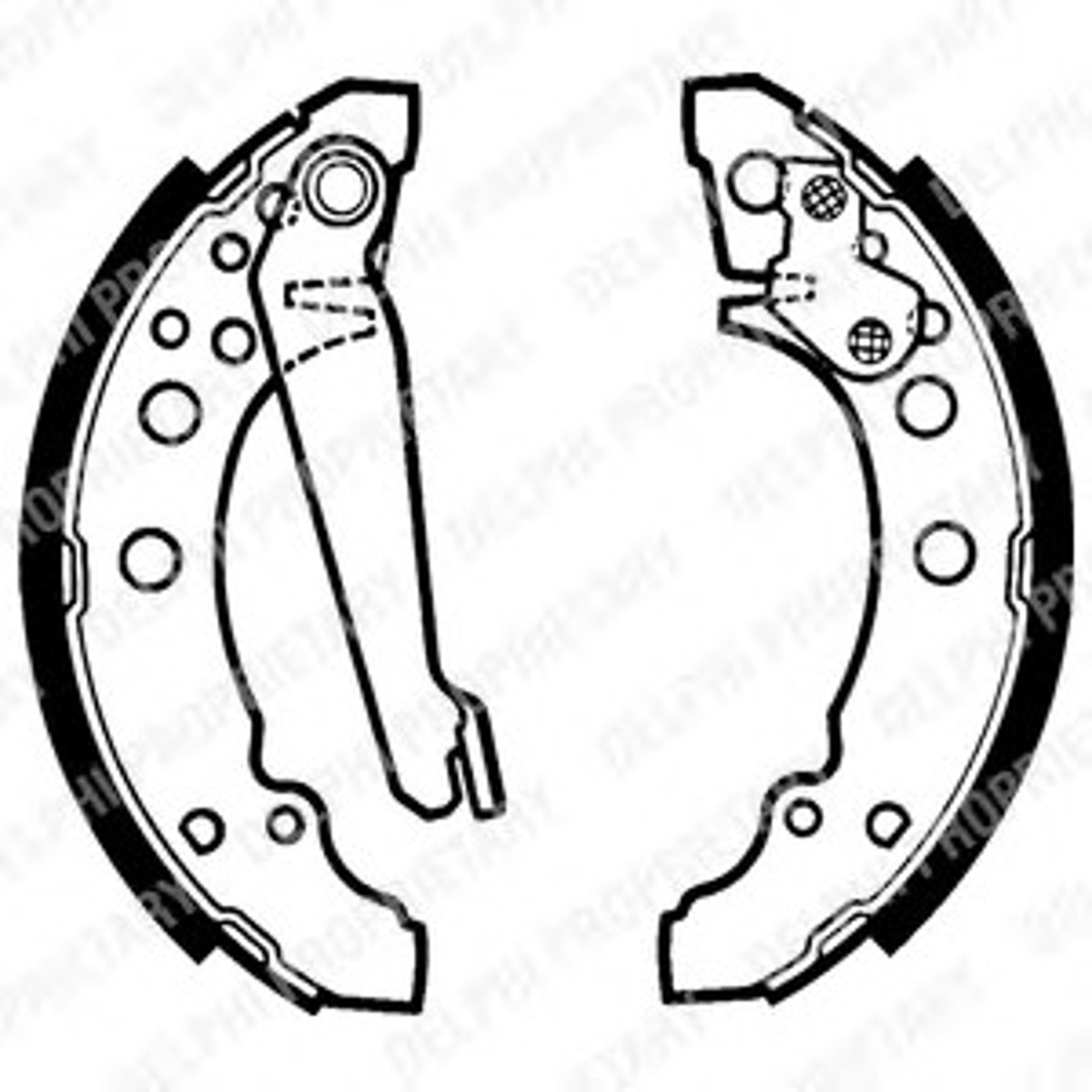 Колодки тормозные барабанные DELPHI LS1276