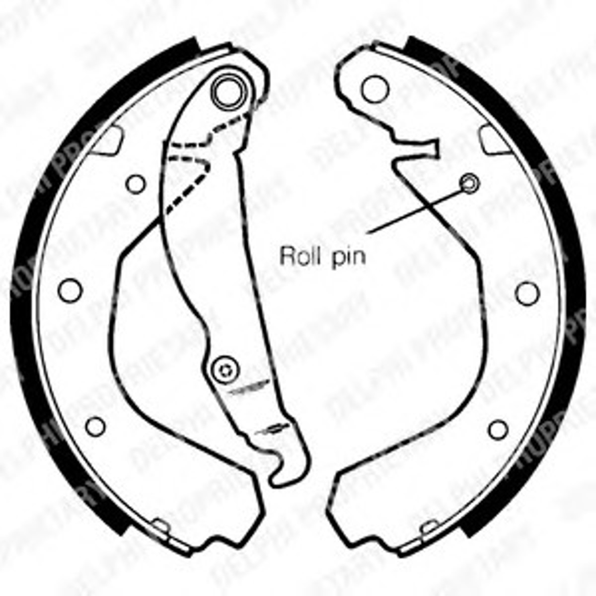 Колодки тормозные барабанные DELPHI LS1307