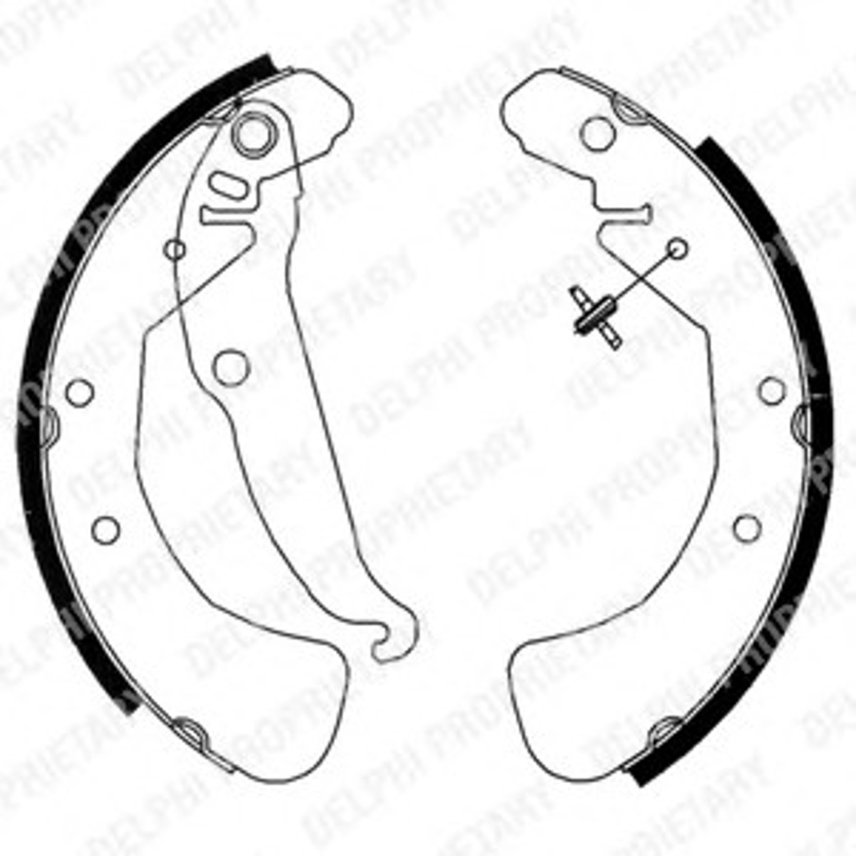 Колодка тормозная барабанная комплект DELPHI LS1829