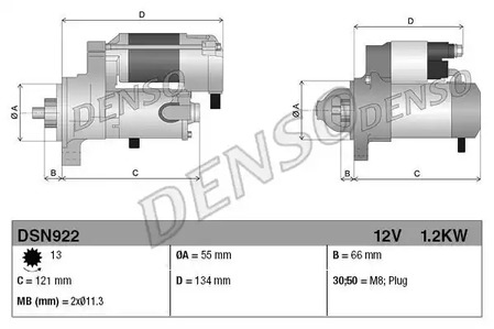 Стартер DENSO DSN922