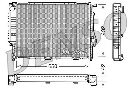 Радиатор охлаждения двигателя DENSO DRM05055