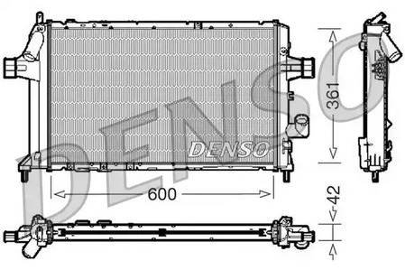 Радиатор охлаждения двигателя DENSO DRM20085