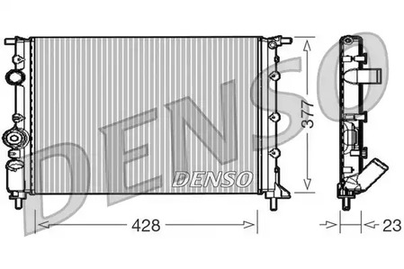Радиатор охлаждения двигателя DENSO DRM23008