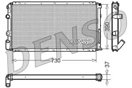 Радиатор охлаждения двигателя DENSO DRM23091