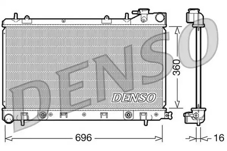Радиатор охлаждение двигателя DENSO DRM36002