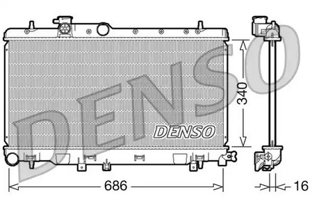 Радиатор охлаждения двигателя DENSO DRM36006