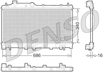 Радиатор системы охлаждения DENSO DRM36013