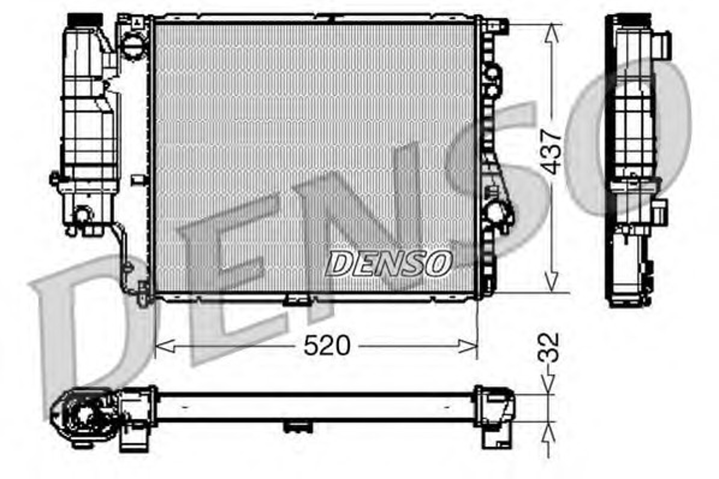 Радиатор системы охлаждения DENSO DRM05043