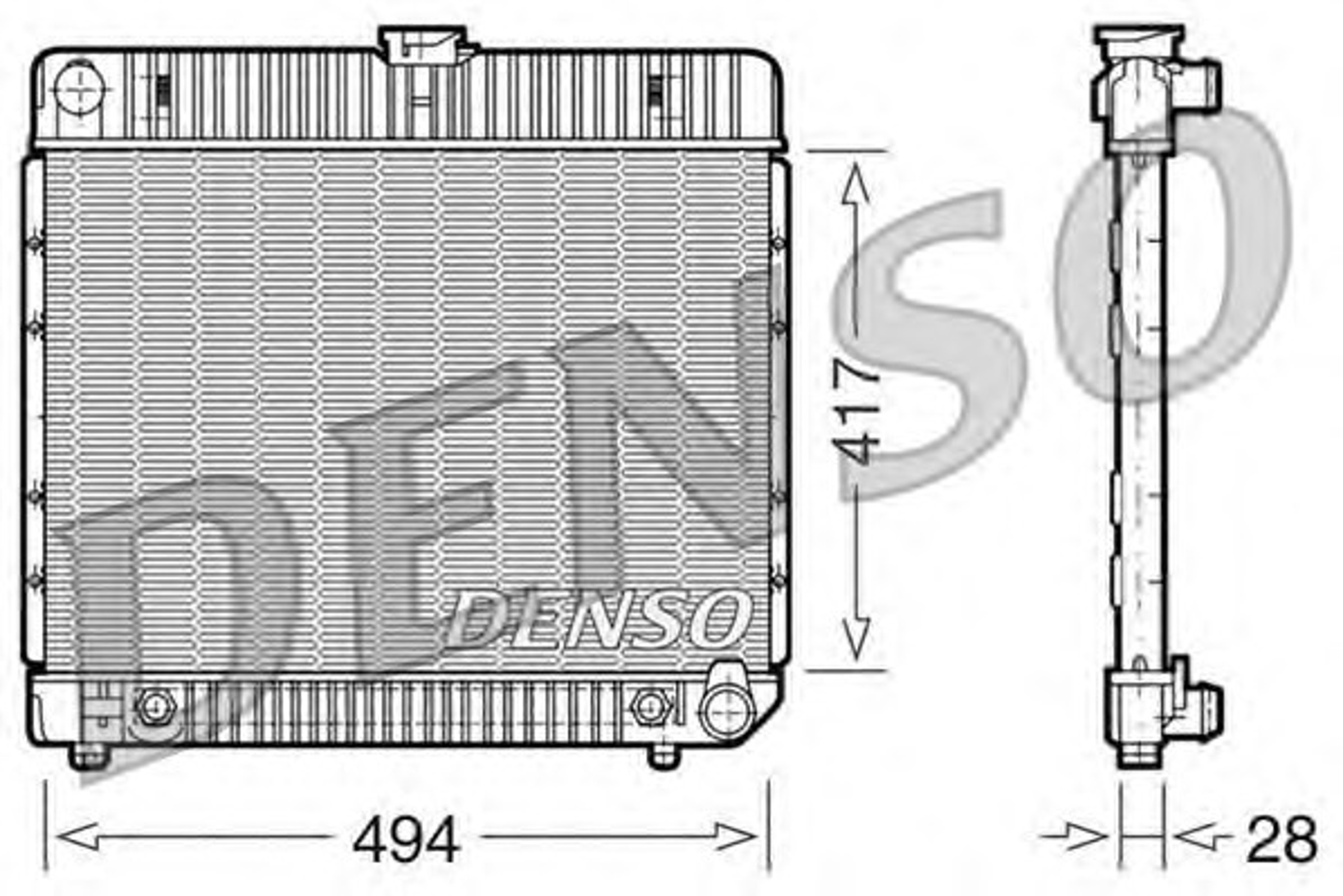 Радиатор системы охлаждения DENSO DRM17021