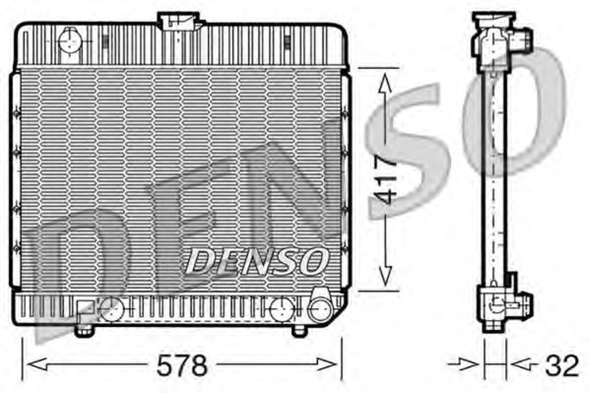 Радиатор системы охлаждения DENSO DRM17024