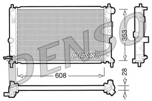 Радиатор охлаждение двигателя DENSO DRM20027
