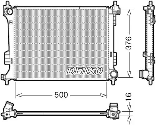 Радиатор охлаждения двигателя DENSO DRM41010