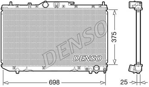 Радиатор охлаждения двигателя DENSO DRM50114