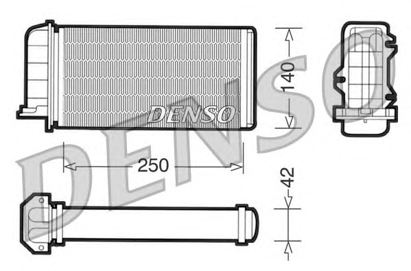 Теплообменник отопление салона DENSO DRR09002