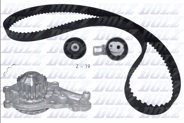 Комплект грм с водяным насосом DOLZ KD169