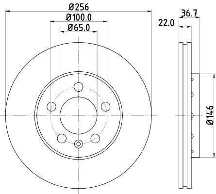 Диск тормозной DON PCD10022