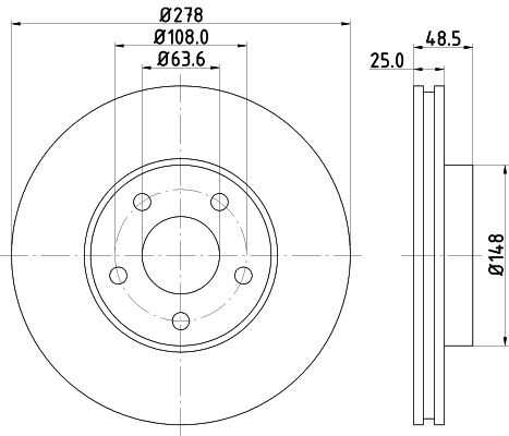 Диск тормозной DON PCD10322