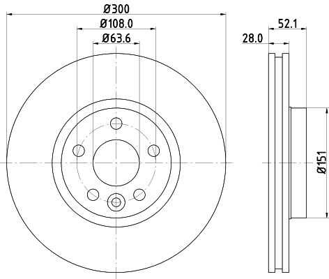 Диск тормозной DON PCD10542
