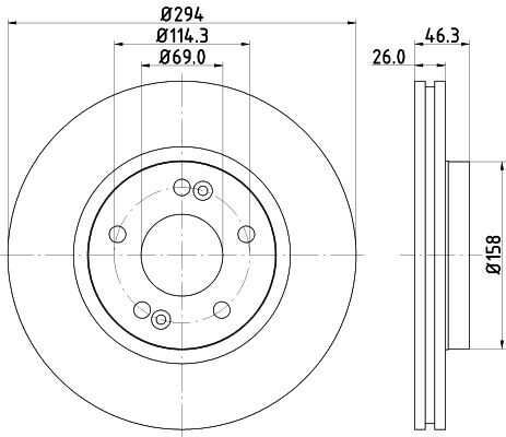 Диск тормозной DON PCD13642