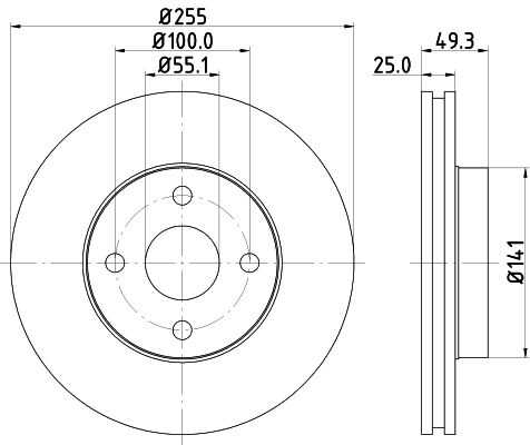 Диск тормозной DON PCD13992