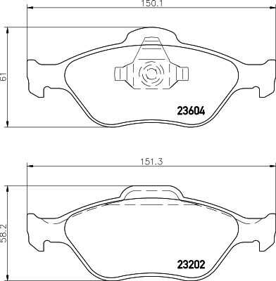 Комплект колодок для дисковых тормозов DON PCP1007