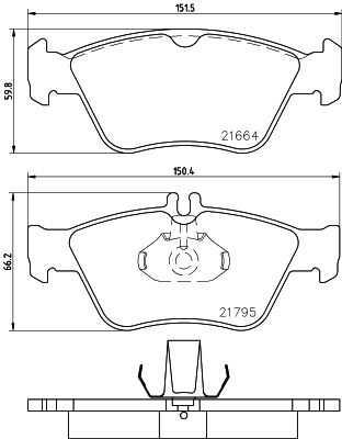 Комплект колодок для дисковых тормозов DON PCP1041