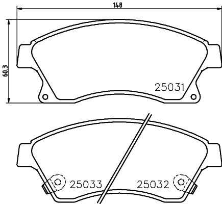 Комплект колодок для дисковых тормозов DON PCP1086