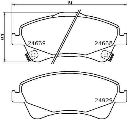 Комплект колодок для дисковых тормозов DON PCP1106