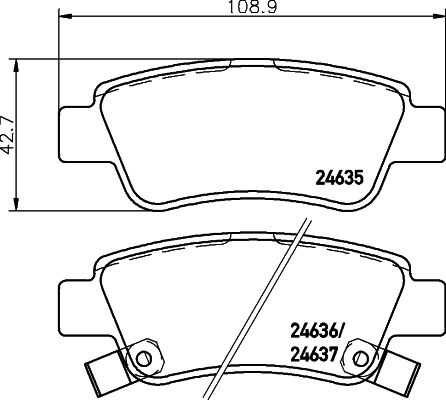 Комплект колодок для дисковых тормозов DON PCP1161