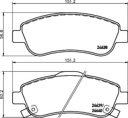 Комплект колодок для дисковых тормозов DON PCP1162