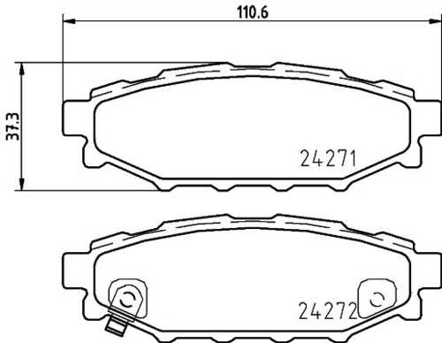 Комплект колодок для дисковых тормозов DON PCP1193