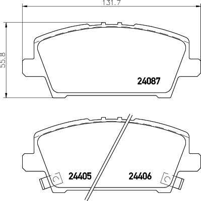 Колодки тормозные дисковые DON PCP1204