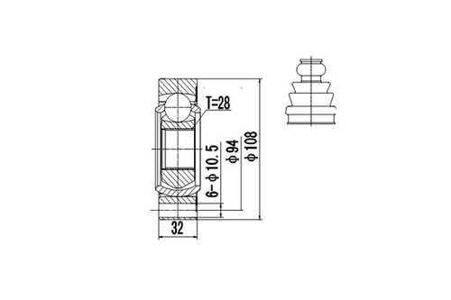 Комплект шруса DYNAMATRIX-KOREA DCV603001