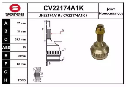 Шрус EAI CV22174A1K