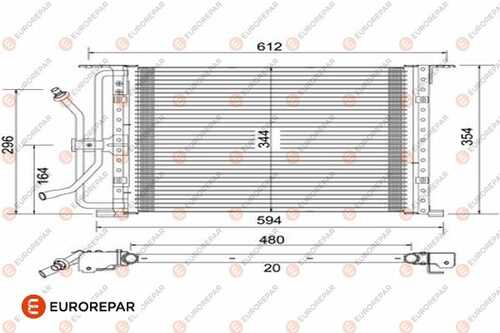 Радиатор кондиционера ford fiesta iv (ja jb) 1.25 i 16v 1995 EUROREPAR 1609637480