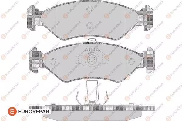 Колодки тормозные EUROREPAR 1617249480