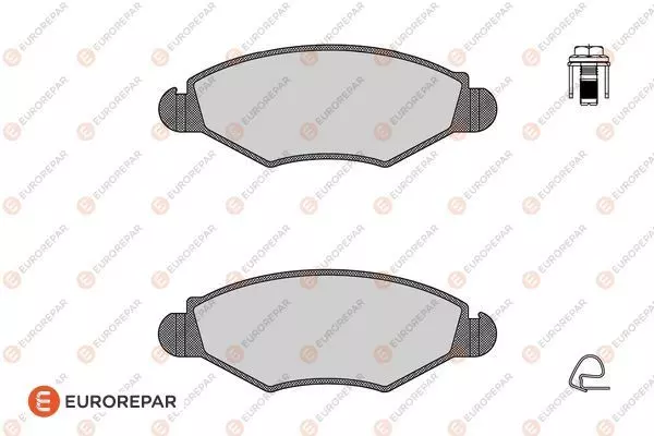 Комплект тормозных колодок дискового тормоза EUROREPAR 1617254880