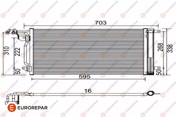 Конденсатор кондиционера EUROREPAR 1618099680