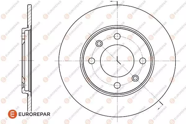 Диск тормозной EUROREPAR 1618862080