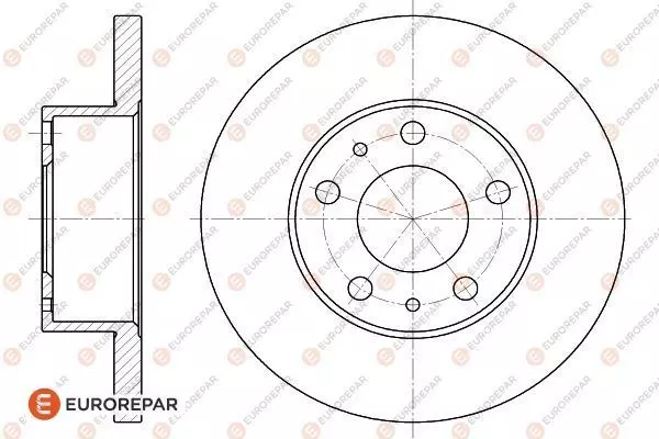 Диск тормозной EUROREPAR 1618863680