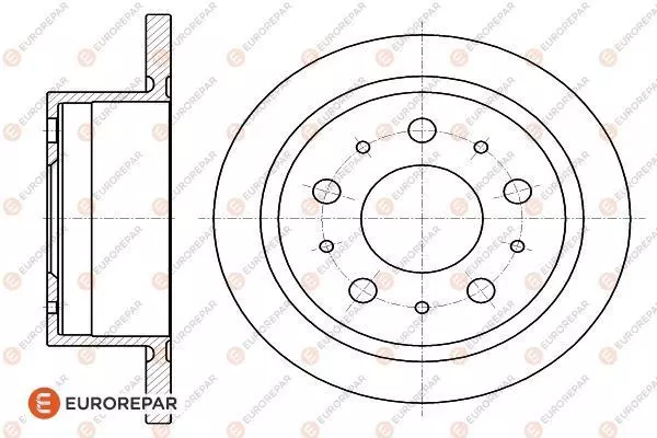 Диск тормозной EUROREPAR 1618865380