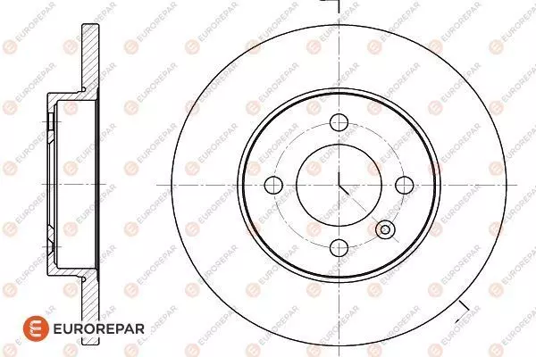 Диск тормозной EUROREPAR 1618867880