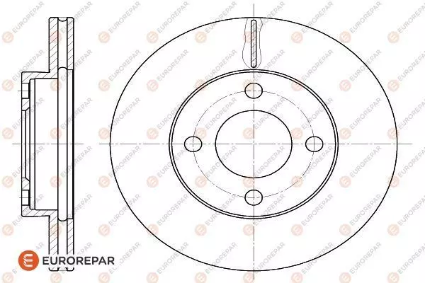 Диск тормозной EUROREPAR 1618868780
