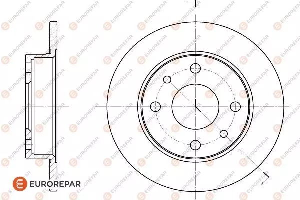 Диск тормозной EUROREPAR 1618869080