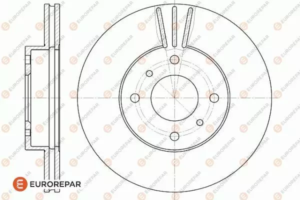 Тормозной диск EUROREPAR 1618872280