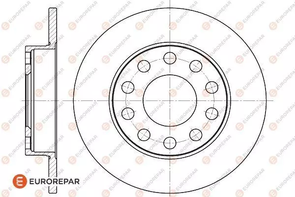 Диск тормозной EUROREPAR 1618872480
