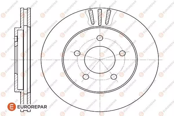 Диск тормозной EUROREPAR 1618872980
