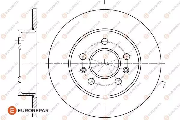 Диск тормозной EUROREPAR 1618888280