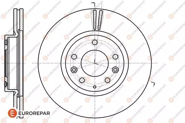 Тормозной диск EUROREPAR 1618889680